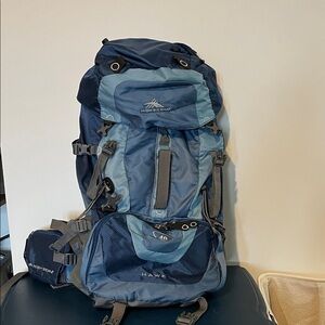 High Sierra Navy and Light Blue 40L Hiking Backpack